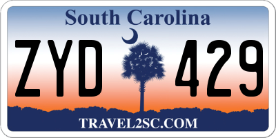 SC license plate ZYD429