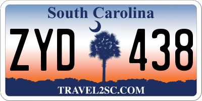 SC license plate ZYD438