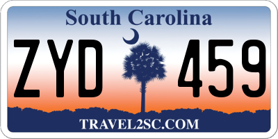 SC license plate ZYD459