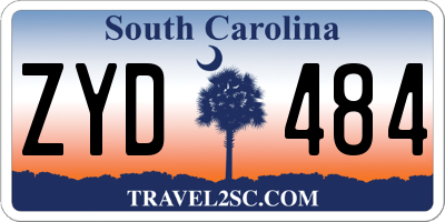 SC license plate ZYD484