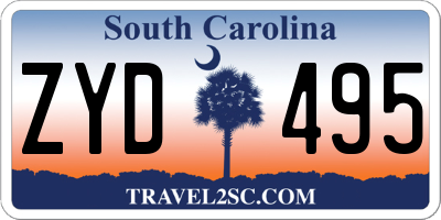 SC license plate ZYD495