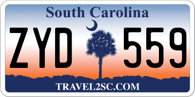 SC license plate ZYD559