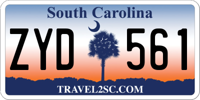 SC license plate ZYD561
