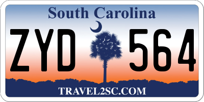 SC license plate ZYD564