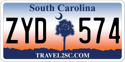 SC license plate ZYD574
