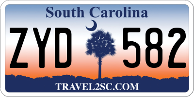 SC license plate ZYD582