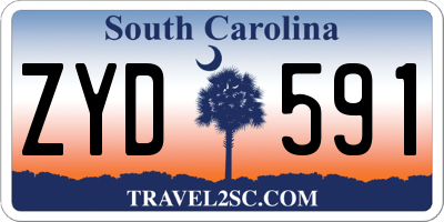 SC license plate ZYD591