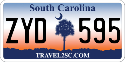 SC license plate ZYD595