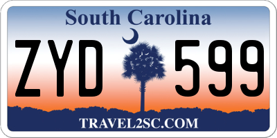SC license plate ZYD599