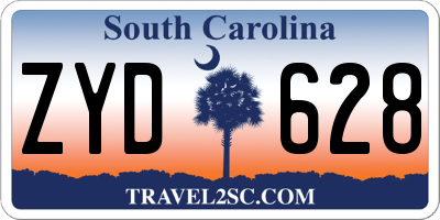 SC license plate ZYD628