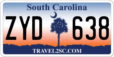 SC license plate ZYD638