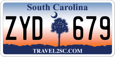 SC license plate ZYD679