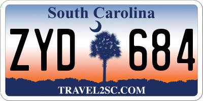 SC license plate ZYD684