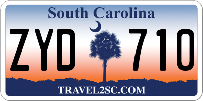 SC license plate ZYD710