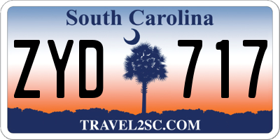 SC license plate ZYD717