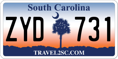 SC license plate ZYD731