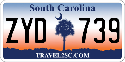 SC license plate ZYD739