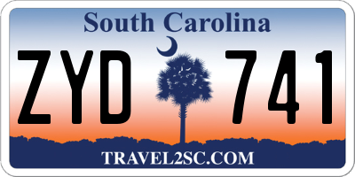 SC license plate ZYD741