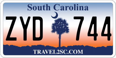 SC license plate ZYD744