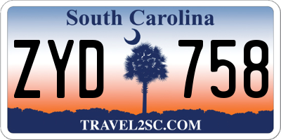 SC license plate ZYD758