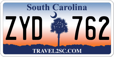SC license plate ZYD762