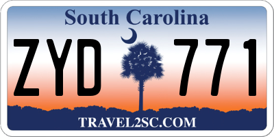 SC license plate ZYD771