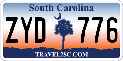 SC license plate ZYD776