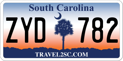 SC license plate ZYD782