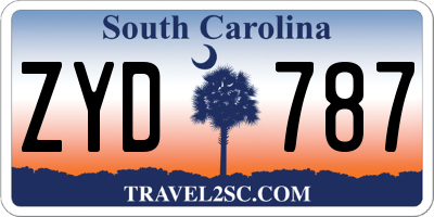 SC license plate ZYD787