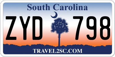 SC license plate ZYD798