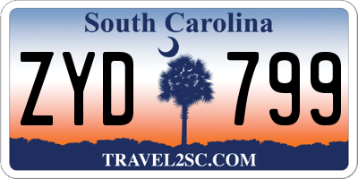 SC license plate ZYD799