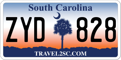 SC license plate ZYD828