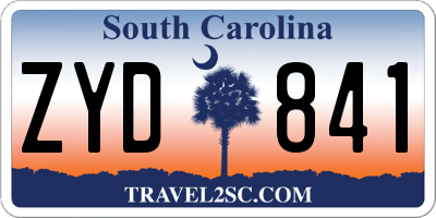 SC license plate ZYD841