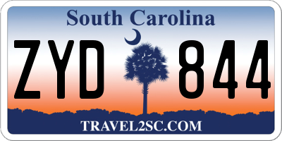 SC license plate ZYD844