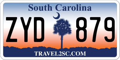 SC license plate ZYD879