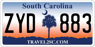 SC license plate ZYD883