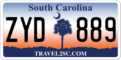 SC license plate ZYD889