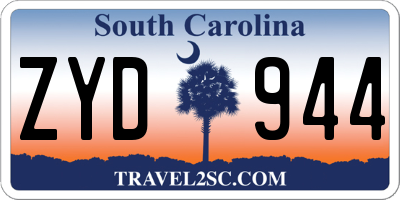 SC license plate ZYD944
