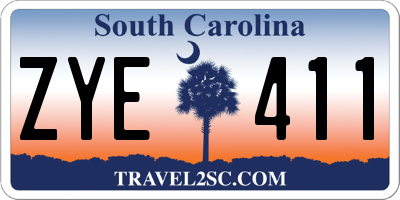 SC license plate ZYE411