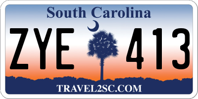 SC license plate ZYE413