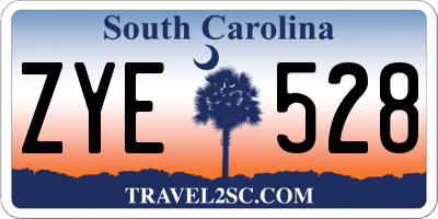 SC license plate ZYE528