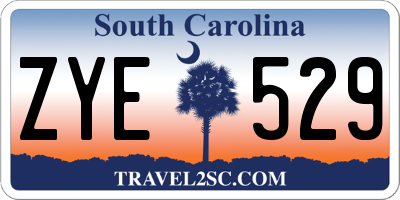 SC license plate ZYE529