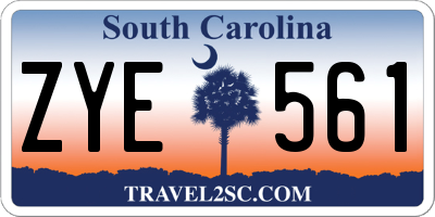 SC license plate ZYE561