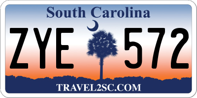 SC license plate ZYE572