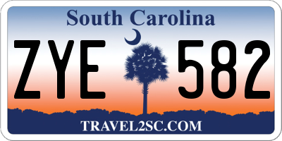 SC license plate ZYE582