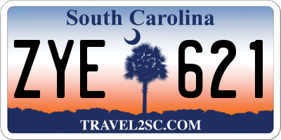 SC license plate ZYE621