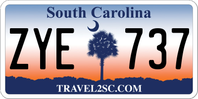 SC license plate ZYE737