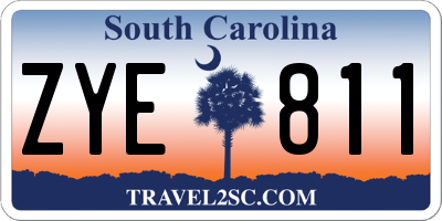 SC license plate ZYE811