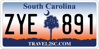 SC license plate ZYE891