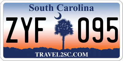 SC license plate ZYF095